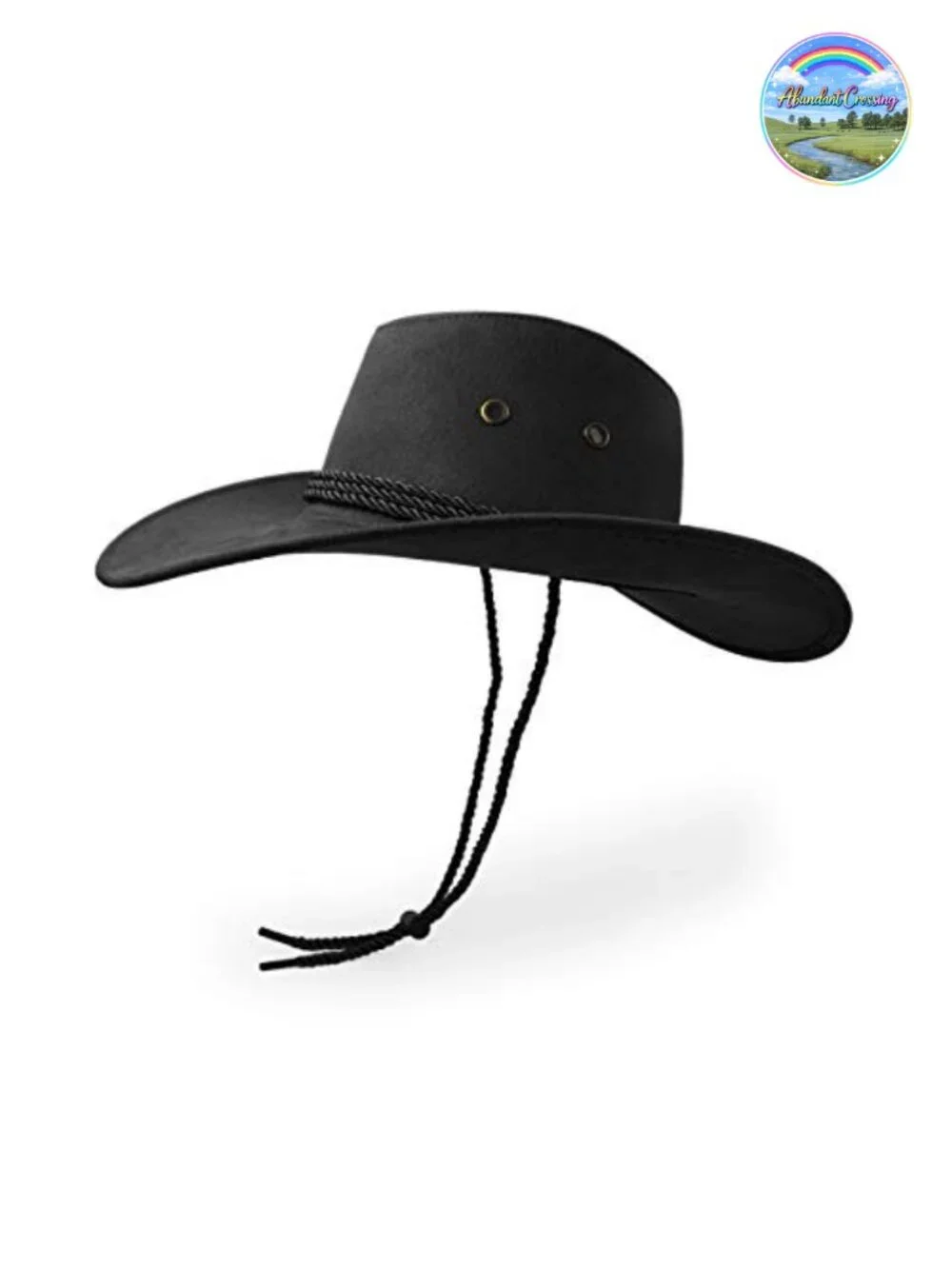 Cowboy Hat Sun Hat Faux Felt Leather Suede Travel Cap Western Adjustable Chin